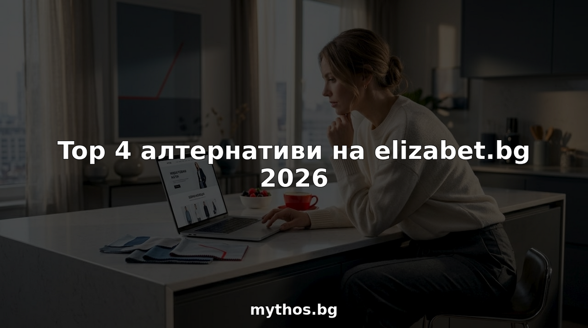 Жена преглежда модни предложения онлайн, докато си приготвя кафе в кухнята.