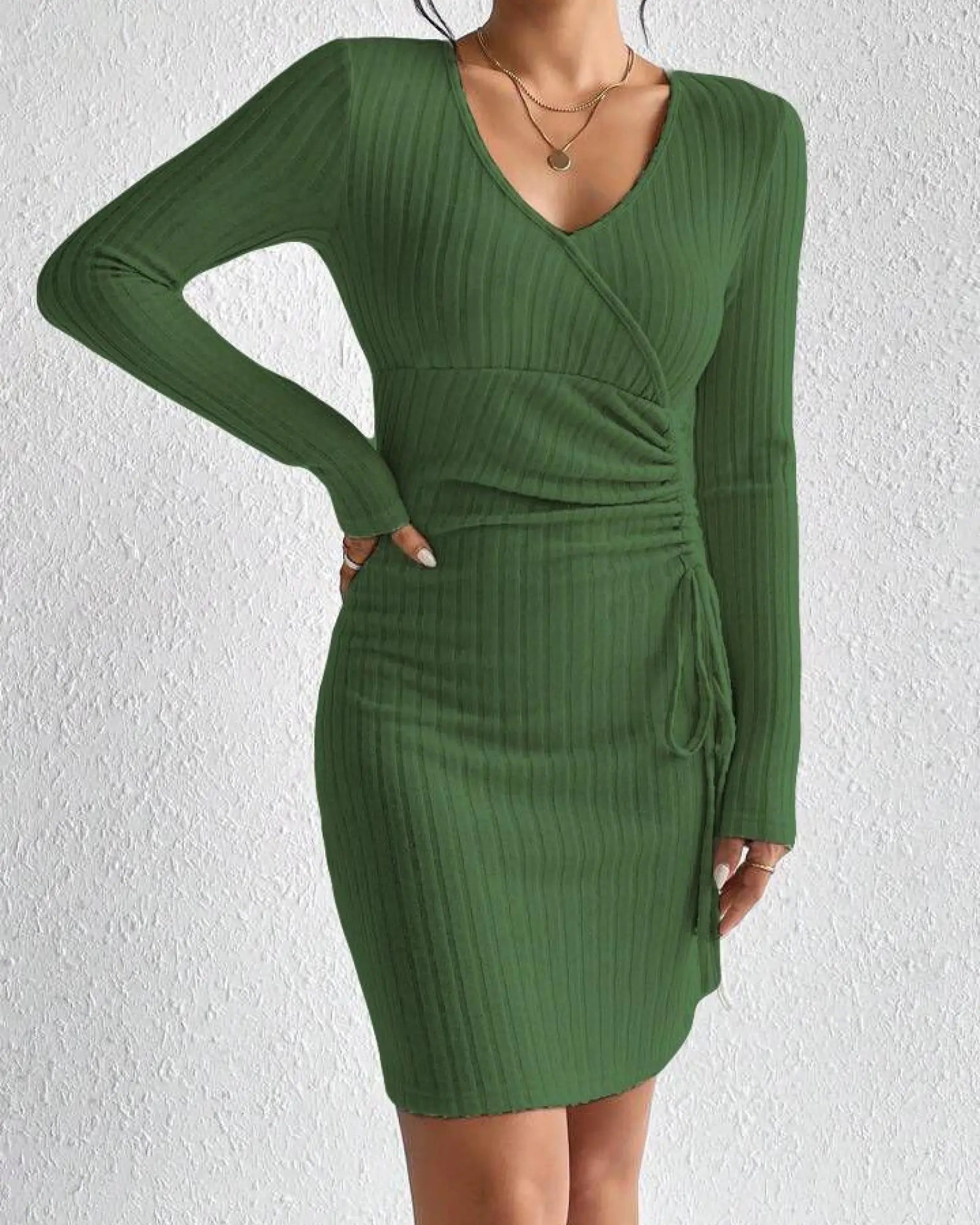 Атрактивна дамска рокля в цвят мента - 3014