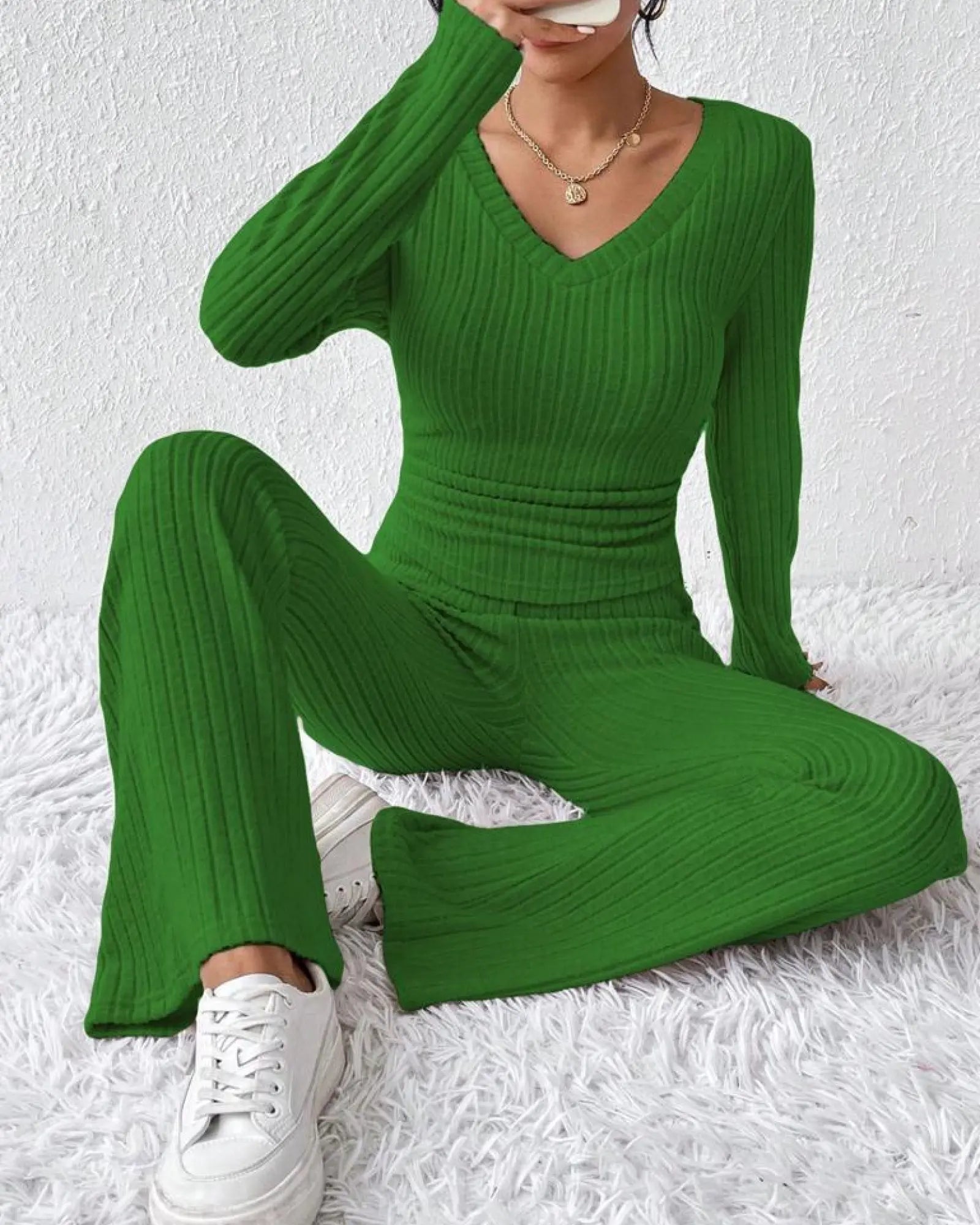 Дамски сет в зелено - 3321