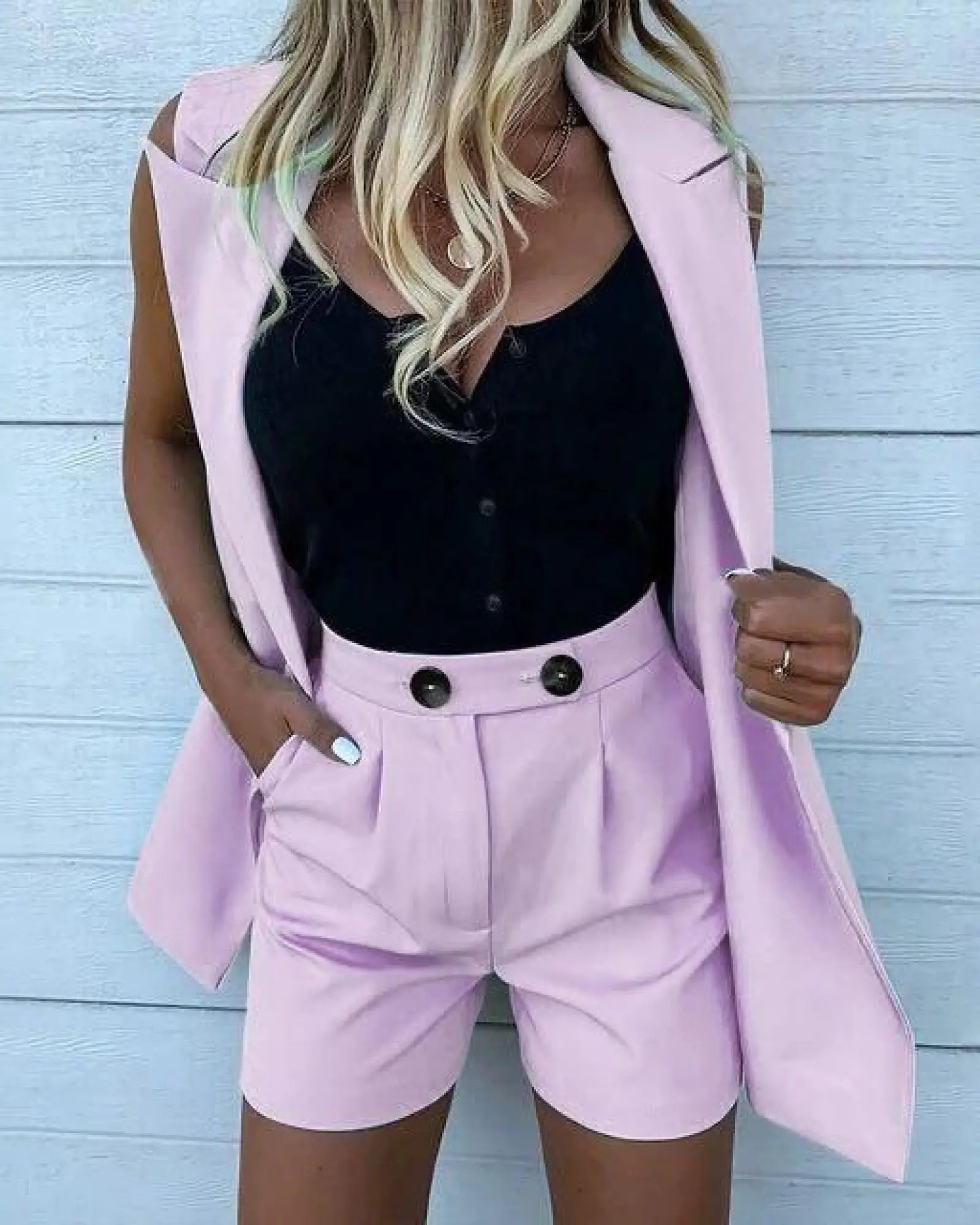 Елегантен дамски сет в лилаво - 56526