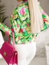 Дамска риза с ефектен десен - 4626К
